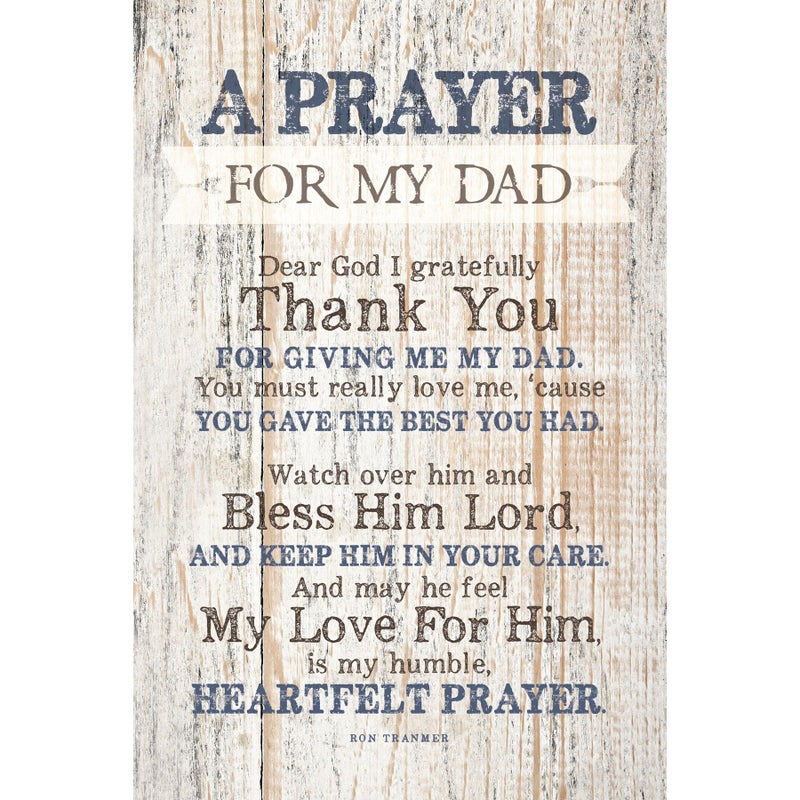 DEXSA Prayer for My Dad Wood Frame Wall Plaque for Fatherâ€™s Day, Birthday Gift for Dad | Made in USA | Bonus Dad Gift, Father-in-Law Picture Frame | Best Dad Plaque from Son or Daughter | 6x9 inches - Image 1